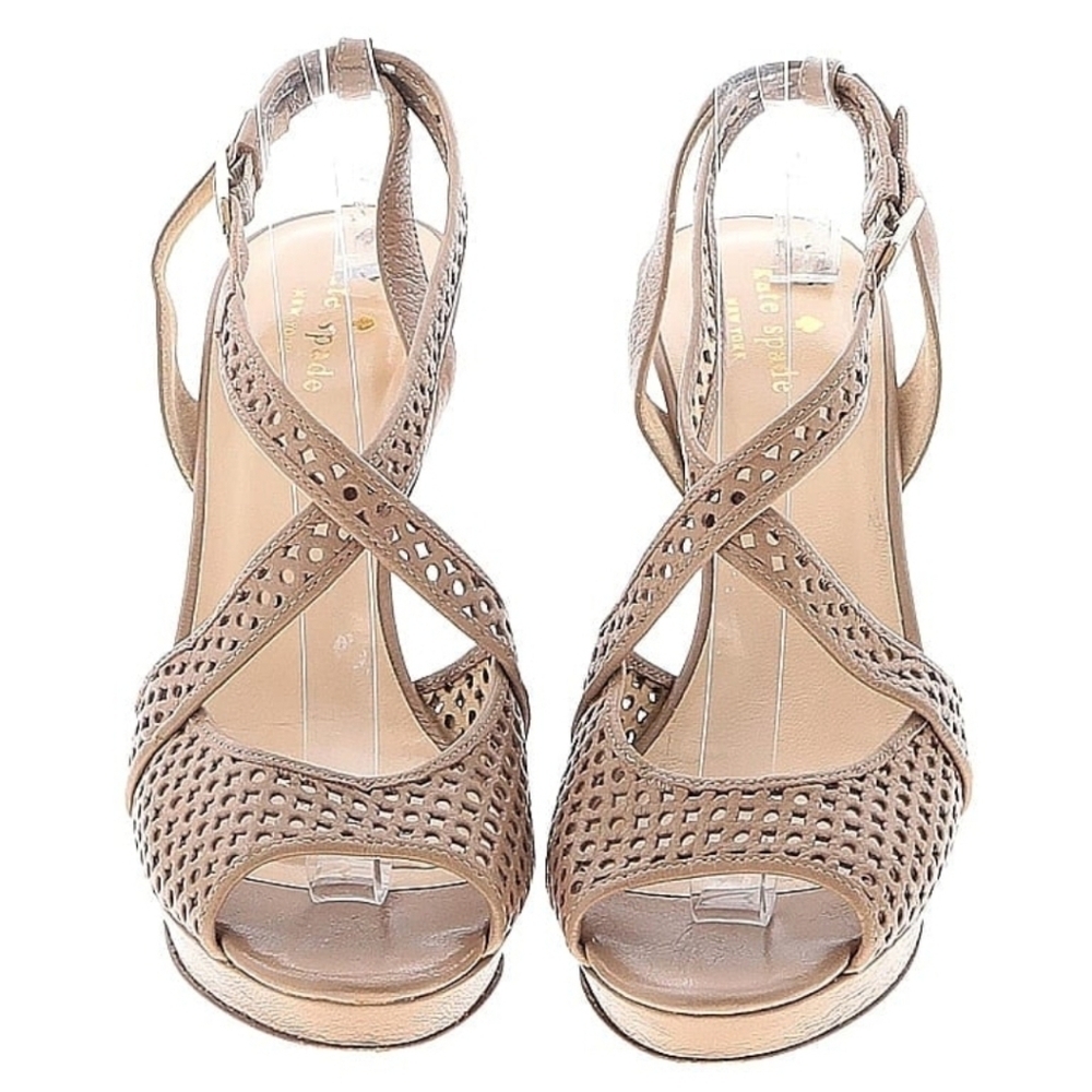 Kate Spade leather peep toe heels